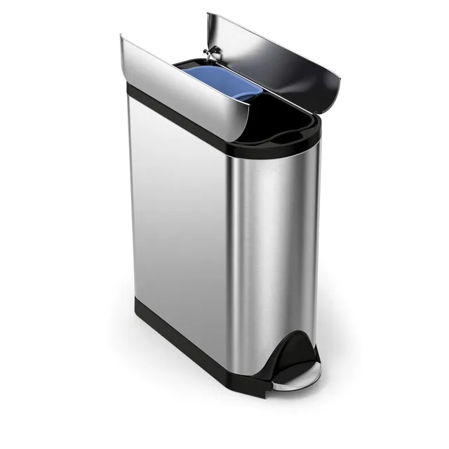 simplehuman-40l-dual-compartment-butterfly-step-can-cestino-a-pedale-40-litri-do image 1