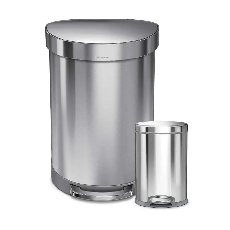 simplehuman-60l-semi-round-step-can-con-liner-rim-cestino-4-5l-round-step-can-pa image 1