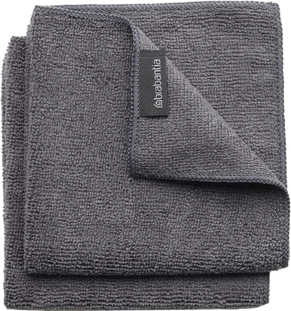 brabantia-sink-side-set-2-panni-pulizia-in-microfibra-dark-grey-assorbenti-e-lav image 1