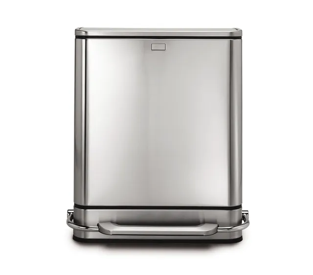 simplehuman-48l-stainless-steel-bar-recycler-trash-can-pattumiera-differenziata- image 1