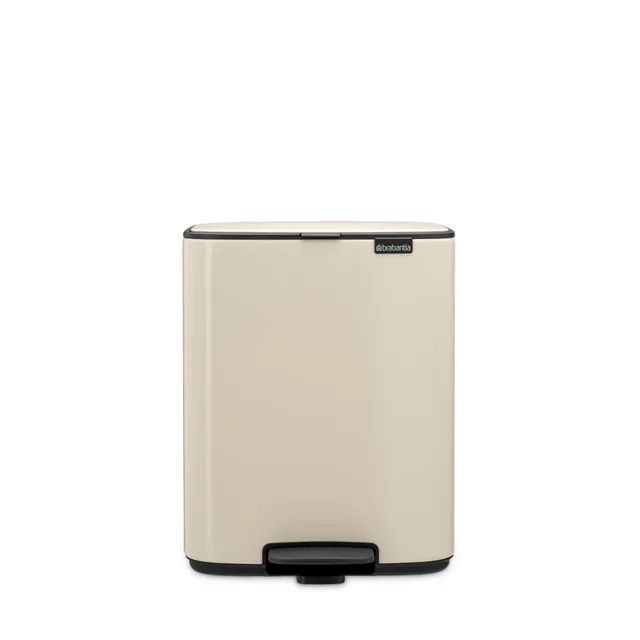 brabantia-bo-12l-pattumiera-a-pedale-soft-beige-coperchio-soft-close-con-secchio image 1