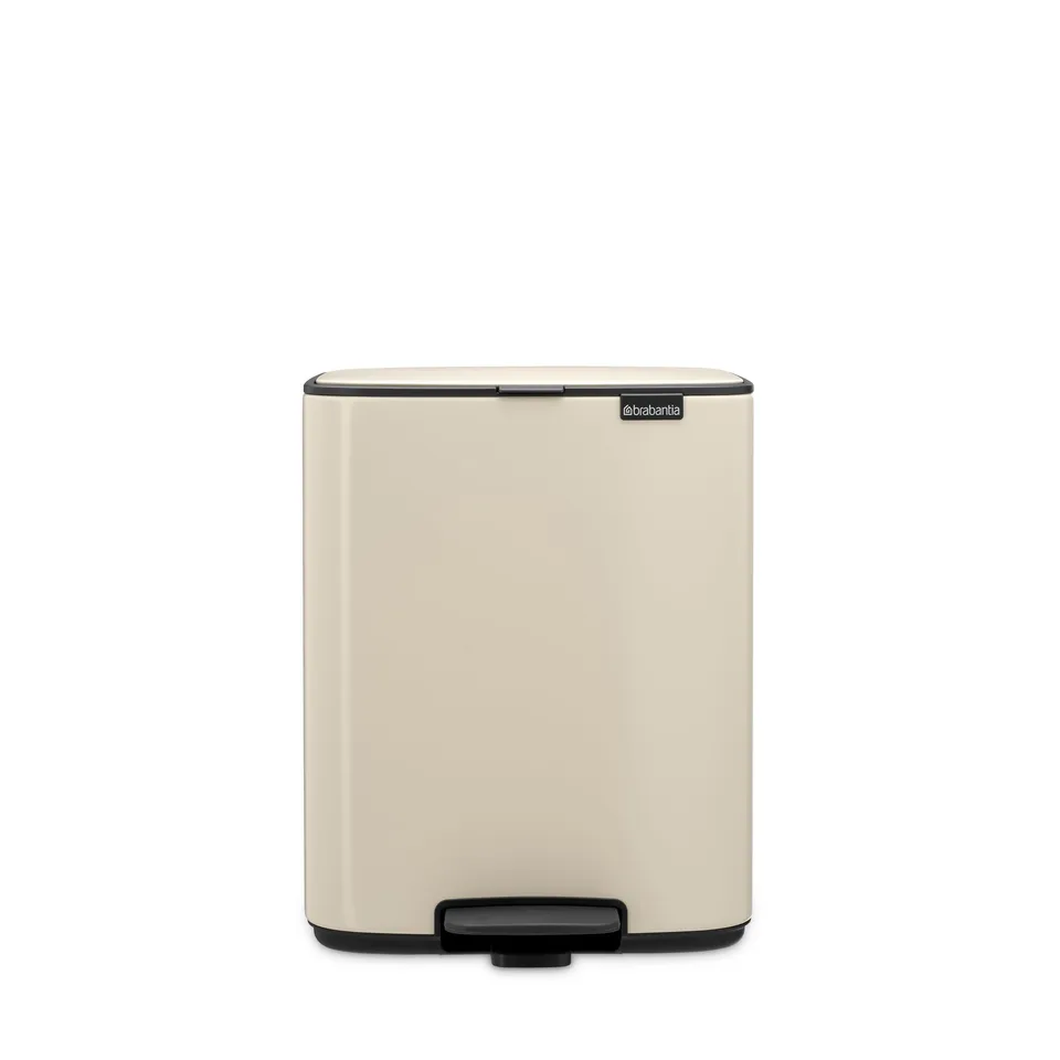 brabantia-bo-12l-pattumiera-a-pedale-soft-beige-coperchio-soft-close-con-secchio image 1
