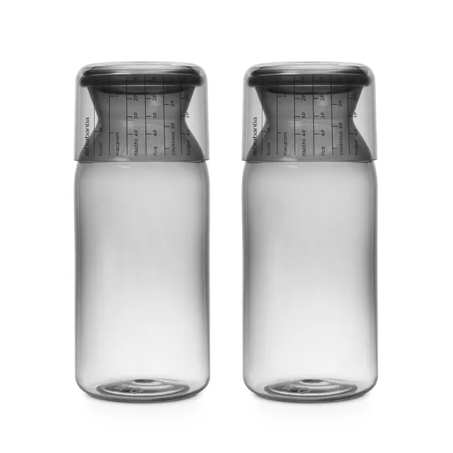 brabantia-barattolo-con-coperchio-misurino-set-di-2-grigio-scuro-24-x-9-4-x-9-4- image 1