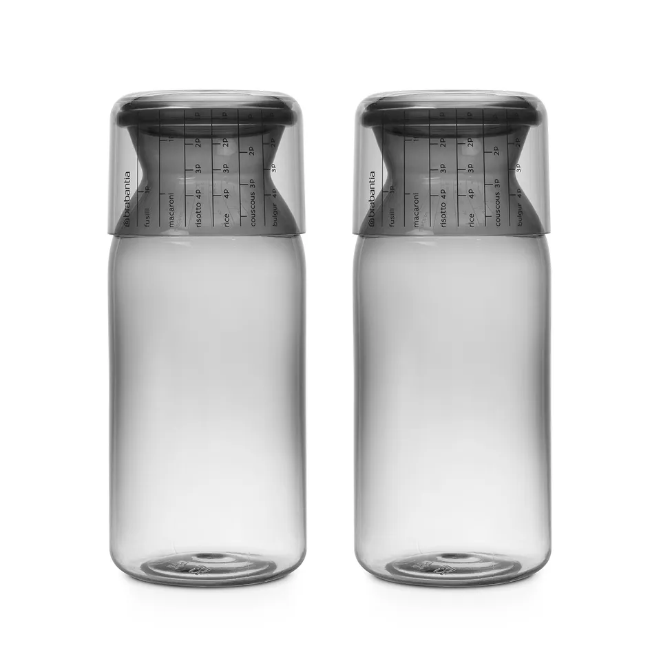 brabantia-barattolo-con-coperchio-misurino-set-di-2-grigio-scuro-24-x-9-4-x-9-4- image 1