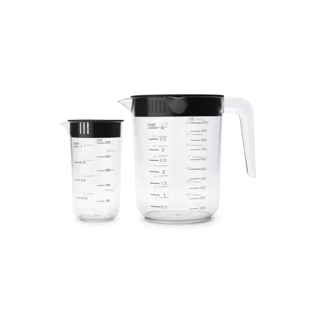 brabantia-tasty-set-di-2-caraffe-dosatrici-annidabili-250ml-e-1000ml-con-doppio- image 1