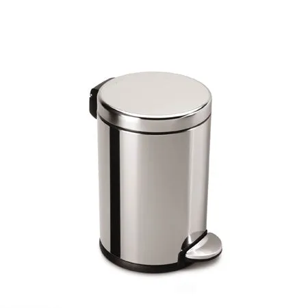 simplehuman-4-5l-mini-round-steel-step-trash-can-mini-cestino-rotondo-a-pedale-i image 1