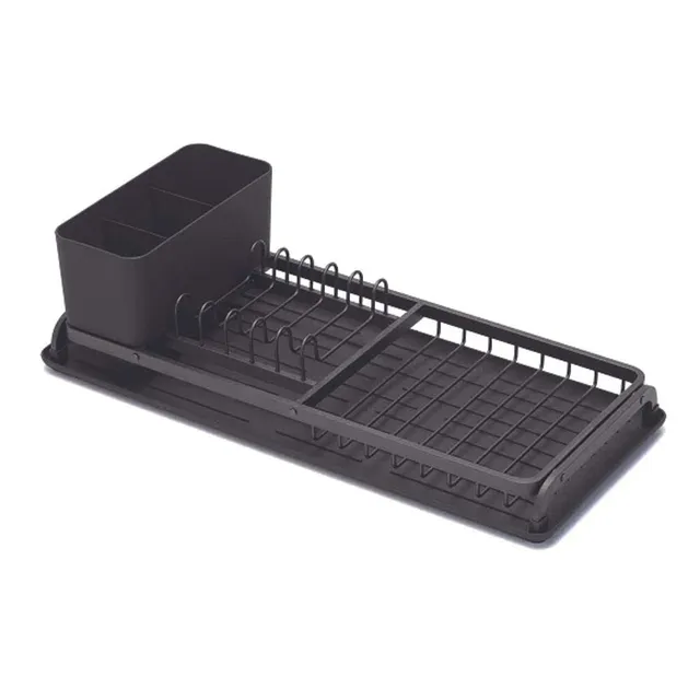brabantia-compact-sink-side-scolapiatti-compatto-alluminio-dark-grey-con-scolapo image 1