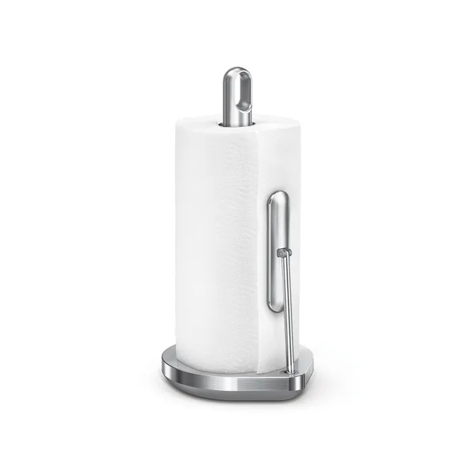 simplehuman-tension-arm-paper-towel-holder-portarotolo-da-banco-con-braccio-a-pr image 1