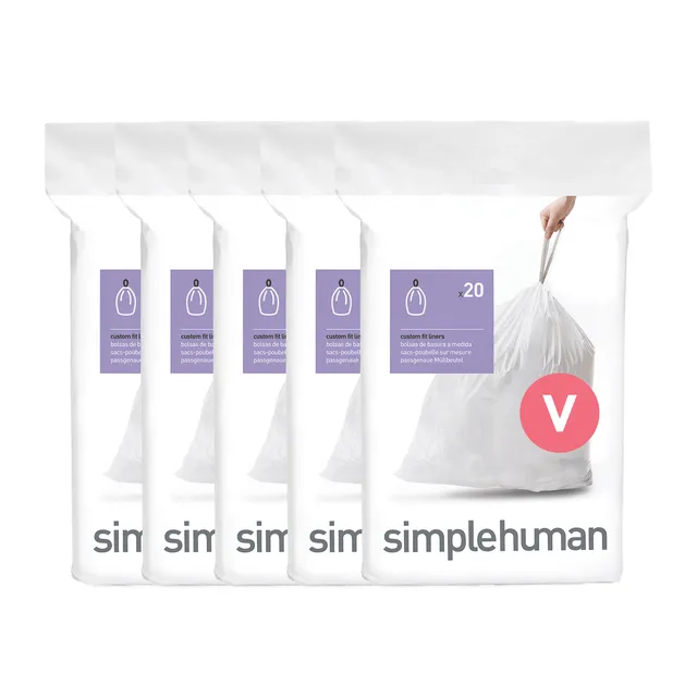 simplehuman-code-v-sacchetti-custom-fit-ricariche-per-pattumiere-16-18-litri image 1