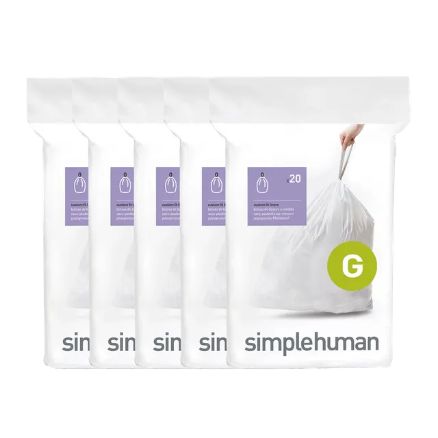 simplehuman-code-g-custom-fit-liner-sacchetti-su-misura-30-litri-per-pattumiere- image 1