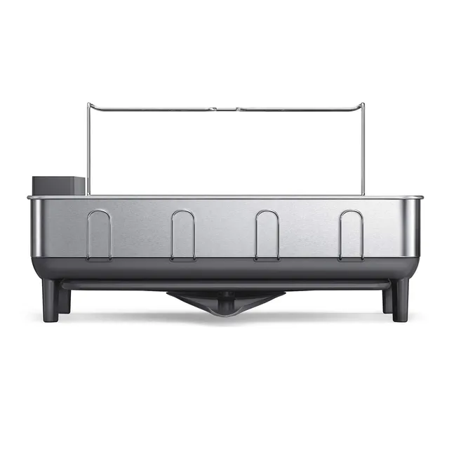 simplehuman-scolapiatti-con-telaio-in-acciaio-inox-beccuccio-girevole-e-supporto image 1