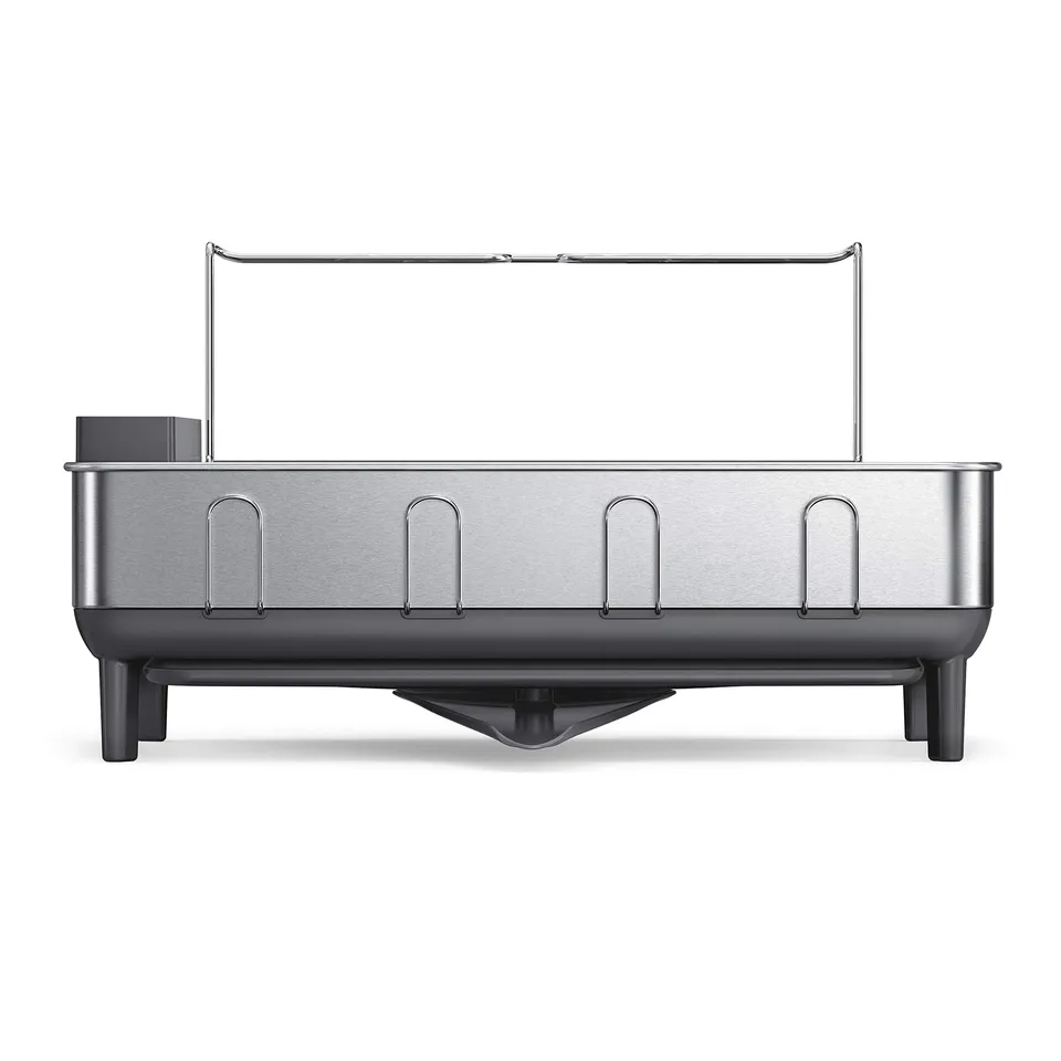 simplehuman-scolapiatti-con-telaio-in-acciaio-inox-beccuccio-girevole-e-supporto image 1