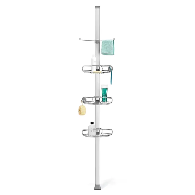 simplehuman-bt1062dc-portaoggetti-da-doccia-telescopico-ad-angolo-da-1-8-a-2-7-m image 1