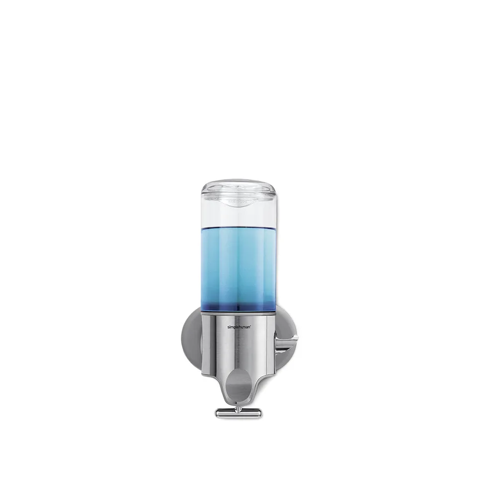 simplehuman-single-wall-mount-pump-dispenser-sapone-e-shampoo-a-parete-con-leva- image 1