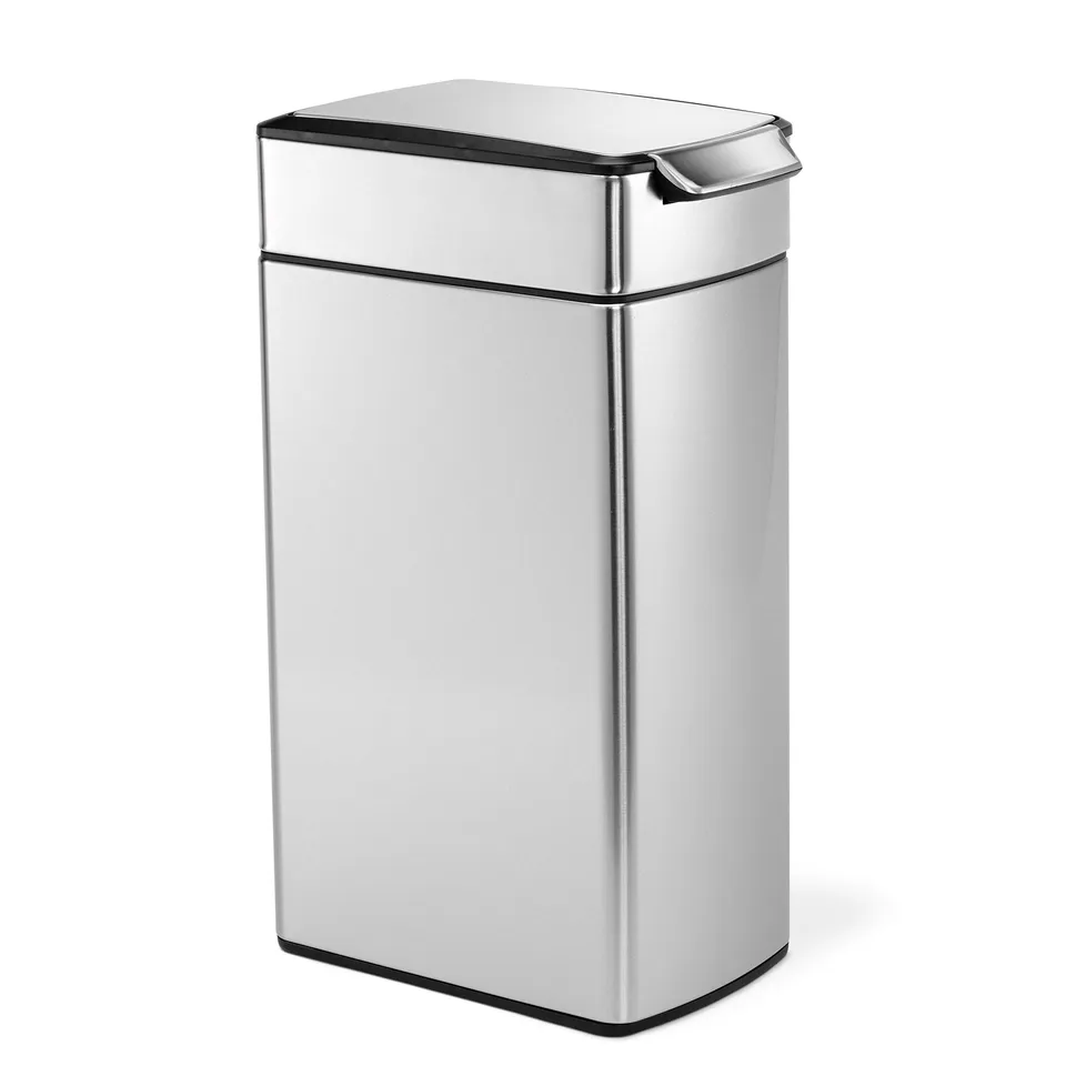 simplehuman-cw2016-cestino-da-cucina-sottile-con-touch-bar-acciaio-inox-spazzola image 1