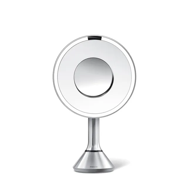 simplehuman-sensor-mirror-round-8-pollici-con-lente-dettaglio-10x-specchio-trucc image 1