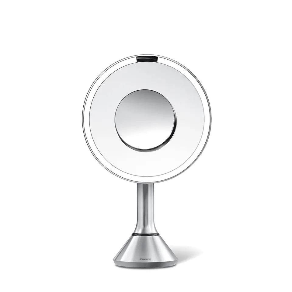 simplehuman-sensor-mirror-round-8-pollici-con-lente-dettaglio-10x-specchio-trucc image 1