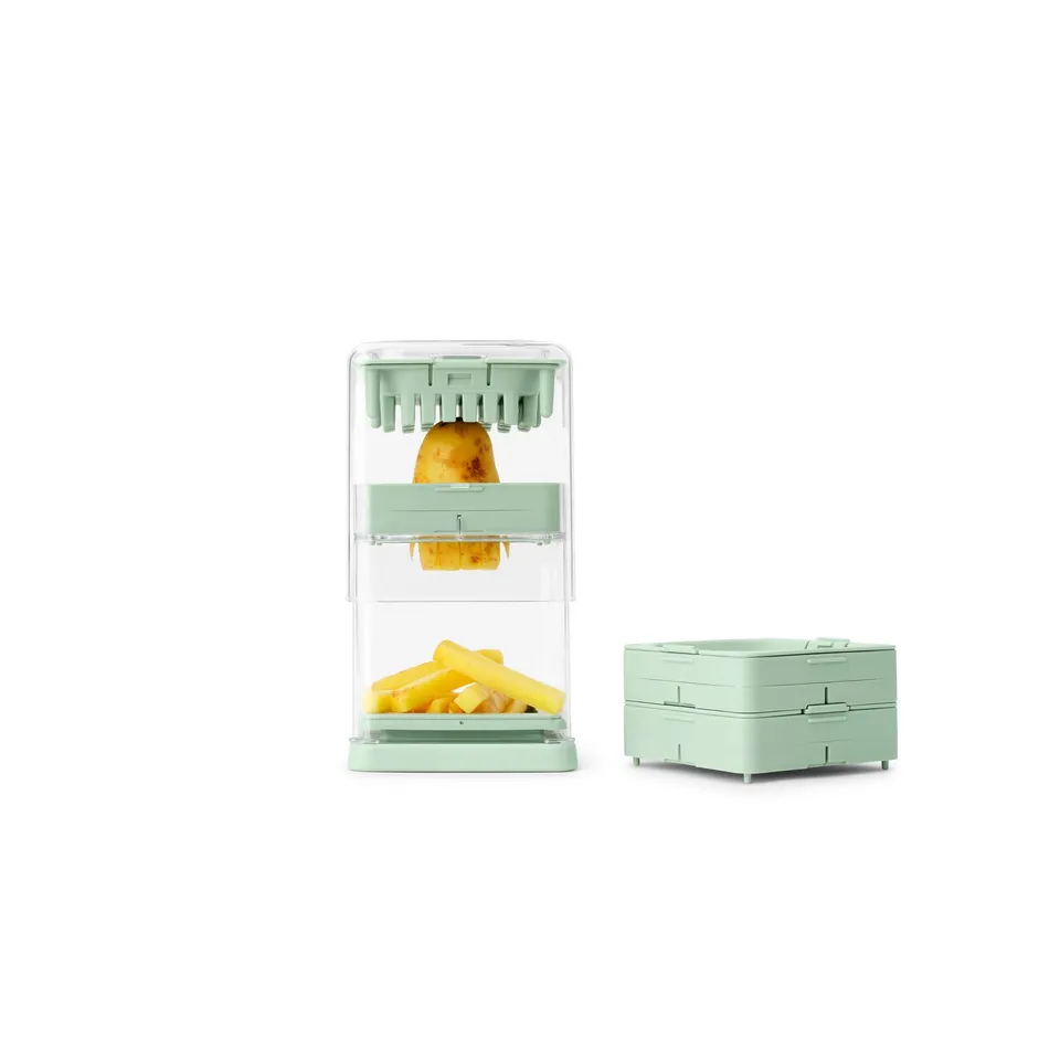 brabantia-tasty-tagliapatate-in-acciaio-inox-con-3-lame-intercambiabili-7mm-10mm image 1