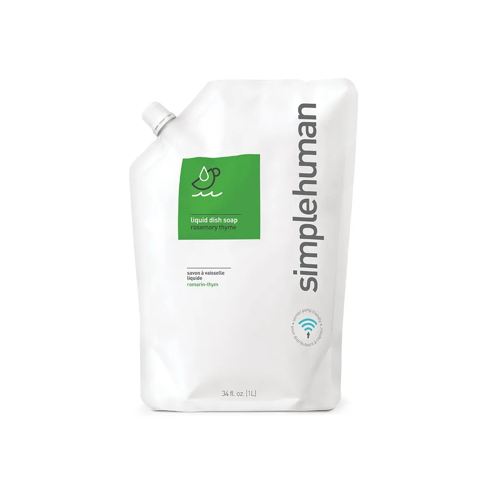 simplehuman-rosemary-thyme-ricarica-sapone-piatti-liquido-in-pouch-formula-al-98 image 1