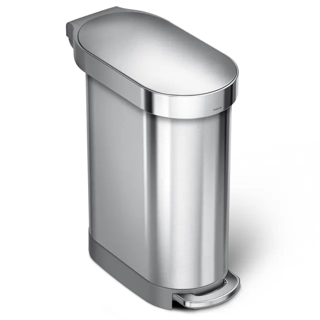 simplehuman-cw2044-cestino-a-pedale-sottile-45-l-acciaio-inox-spazzolato-coperch image 1