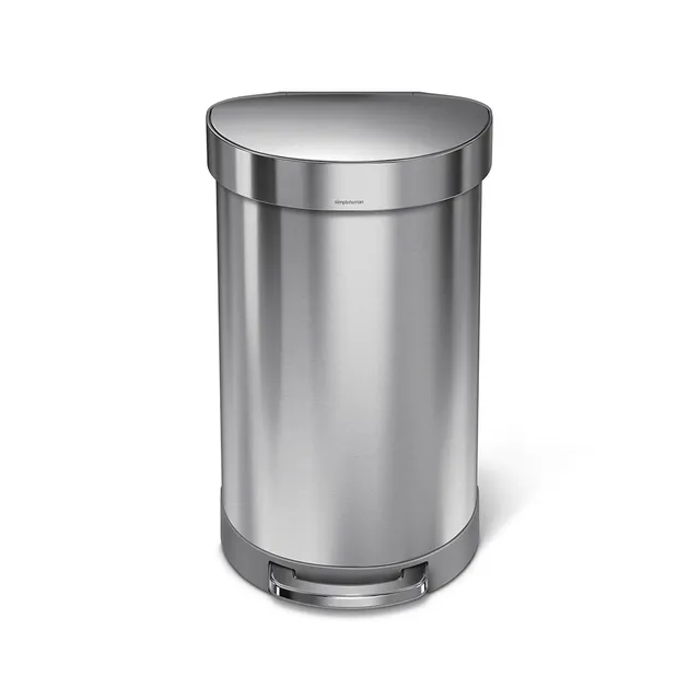 simplehuman-studio-45l-semi-round-step-can-pattumiera-semitonda-in-acciaio-inox image 1