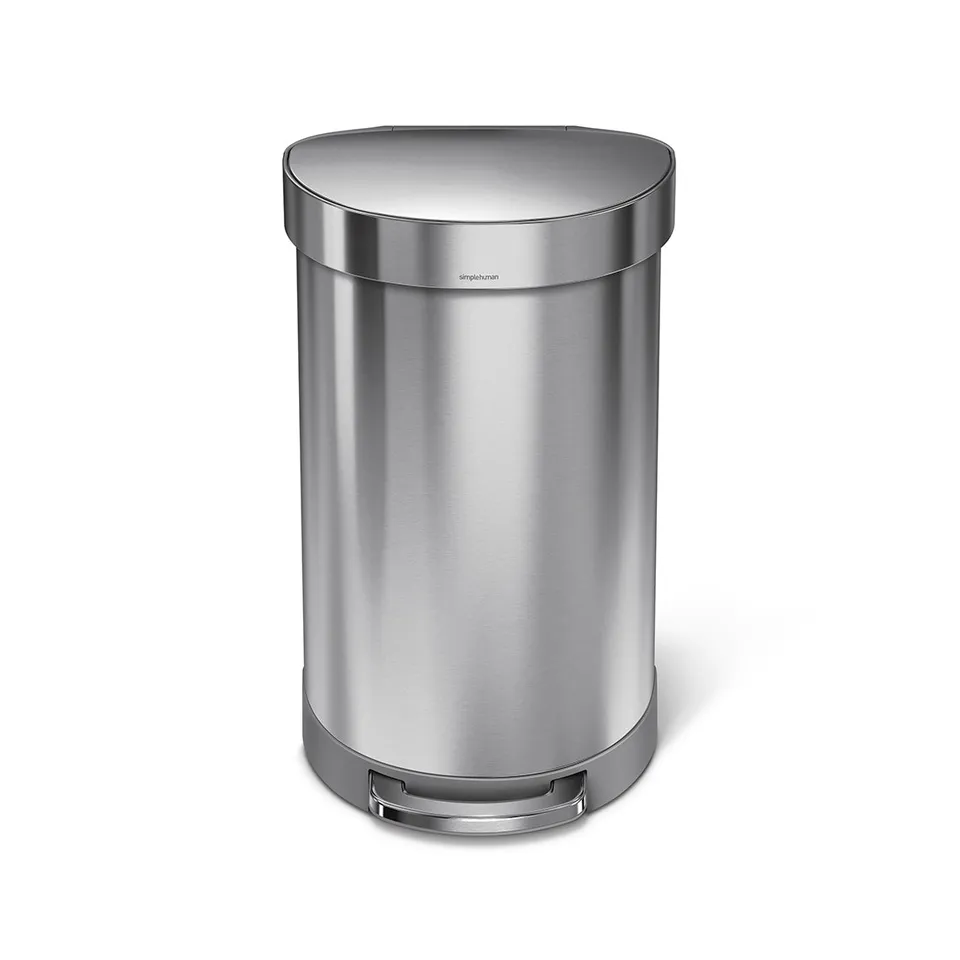 simplehuman-studio-45l-semi-round-step-can-pattumiera-semitonda-in-acciaio-inox image 1