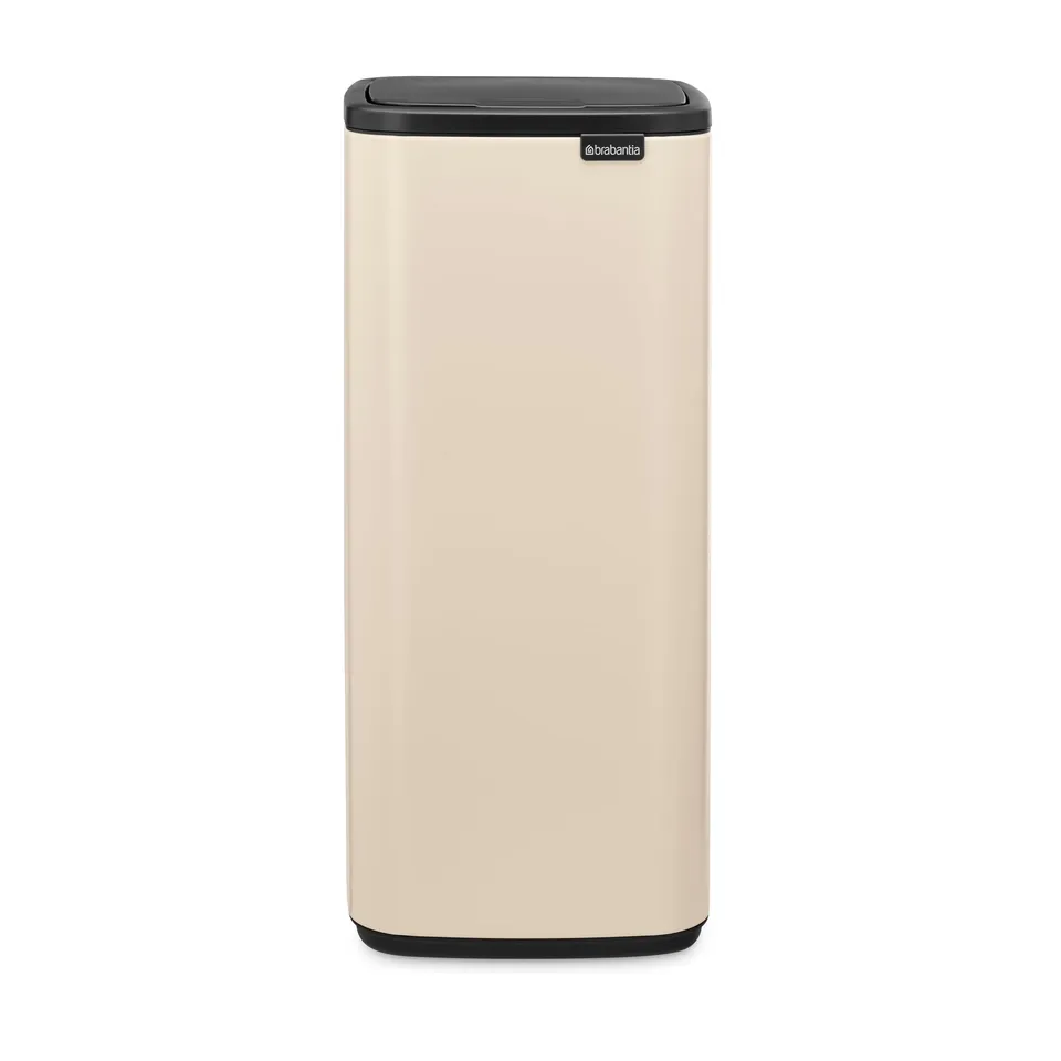 brabantia-bo-touch-bin-30l-soft-beige-pattumiera-a-pedale-salvaspazio-con-secchi image 1