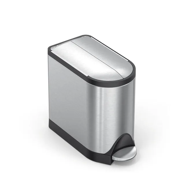 simplehuman-10l-butterfly-step-can-pattumiera-compatta-a-pedale-con-coperchio-bu image 1