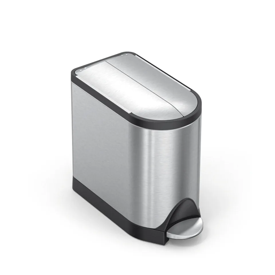 simplehuman-10l-butterfly-step-can-pattumiera-compatta-a-pedale-con-coperchio-bu image 1