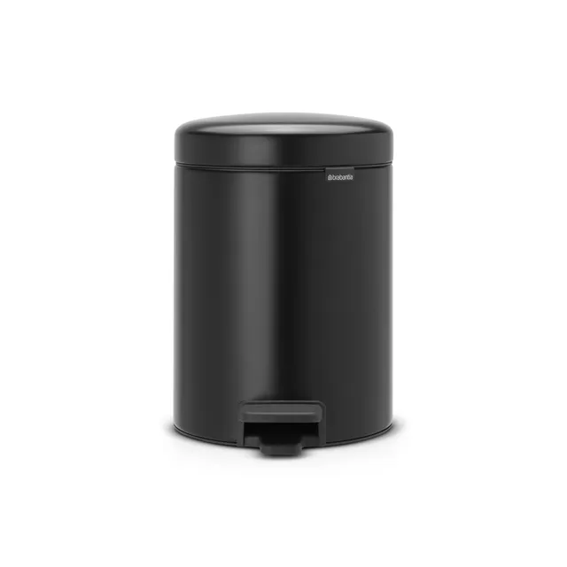 brabantia-newicon-pattumiera-a-pedale-5-litri-secchio-interno-in-plastica-nero-o image 1