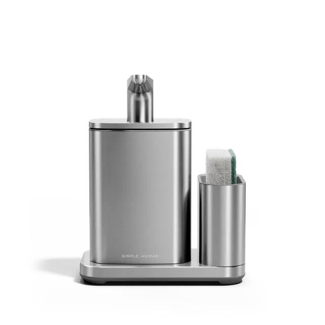 simplehuman-16-oz-pulse-pump-dish-dispenser-a-pompa-manuale-in-acciaio-spazzolat image 1