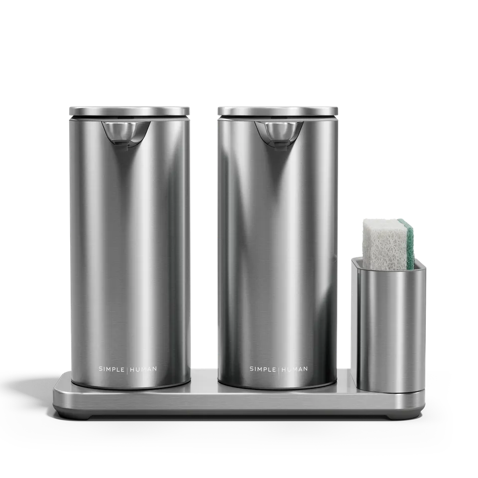 simplehuman-sensor-pump-duo-dispenser-sapone-a-sensore-doppio-con-caddy-doppio-p image 1