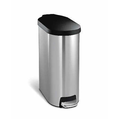 simplehuman-studio-cestino-a-pedale-slim-45-litri-acciaio-inox-spazzolato-con-co image 1