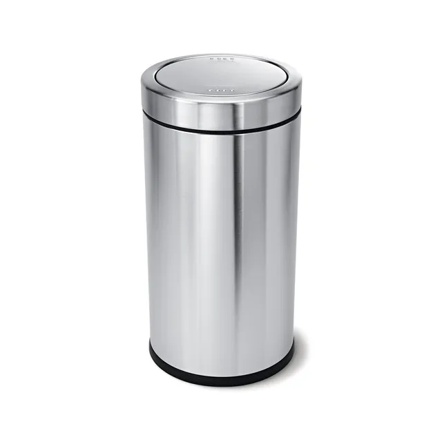 simplehuman-55l-pattumiera-swing-top-in-acciaio-inox-con-coperchio-a-bilico image 1