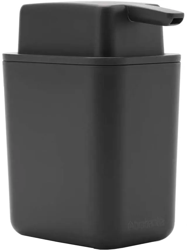 brabantia-dispenser-di-sapone-rettangolare-200-ml-grigio-scuro-antigoccia-e-mono image 1