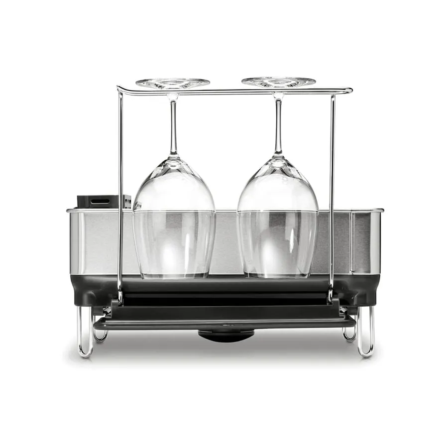 simplehuman-compact-steel-frame-dishrack-kt1168-scolapiatti-compatto-in-acciaio- image 1