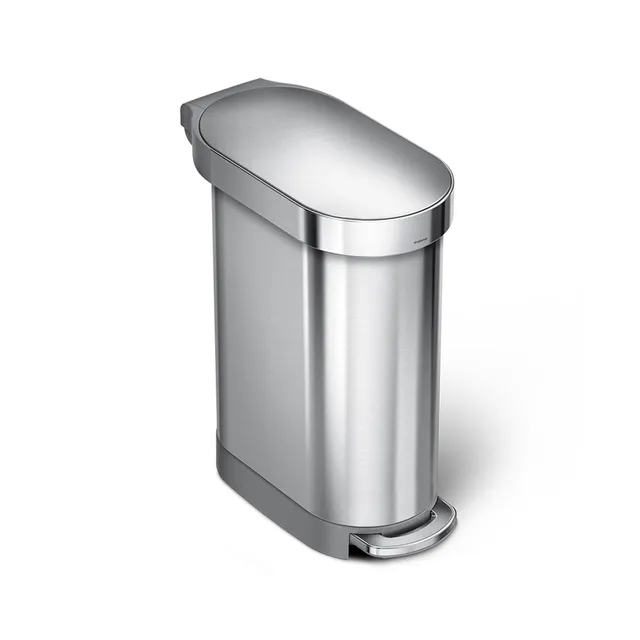 simplehuman-45l-slim-step-can-with-liner-rim-pattumiera-a-pedale-sottile-da-45-l image 1