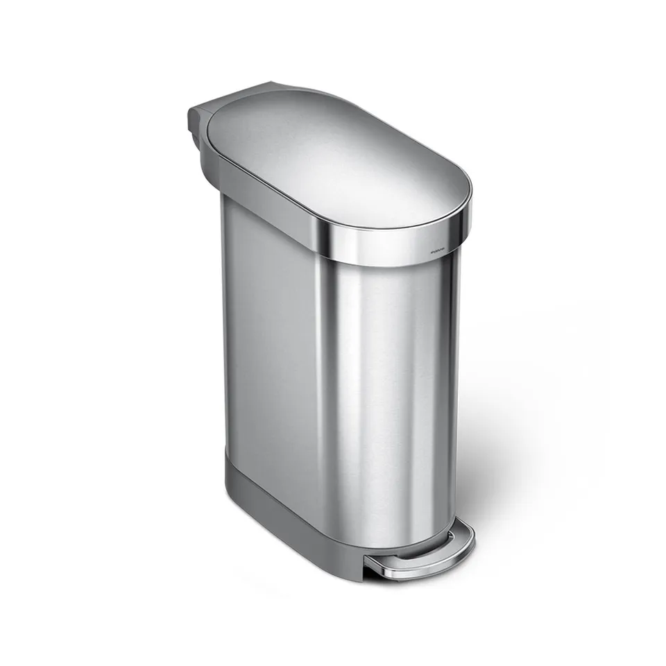 simplehuman-45l-slim-step-can-with-liner-rim-pattumiera-a-pedale-sottile-da-45-l image 1