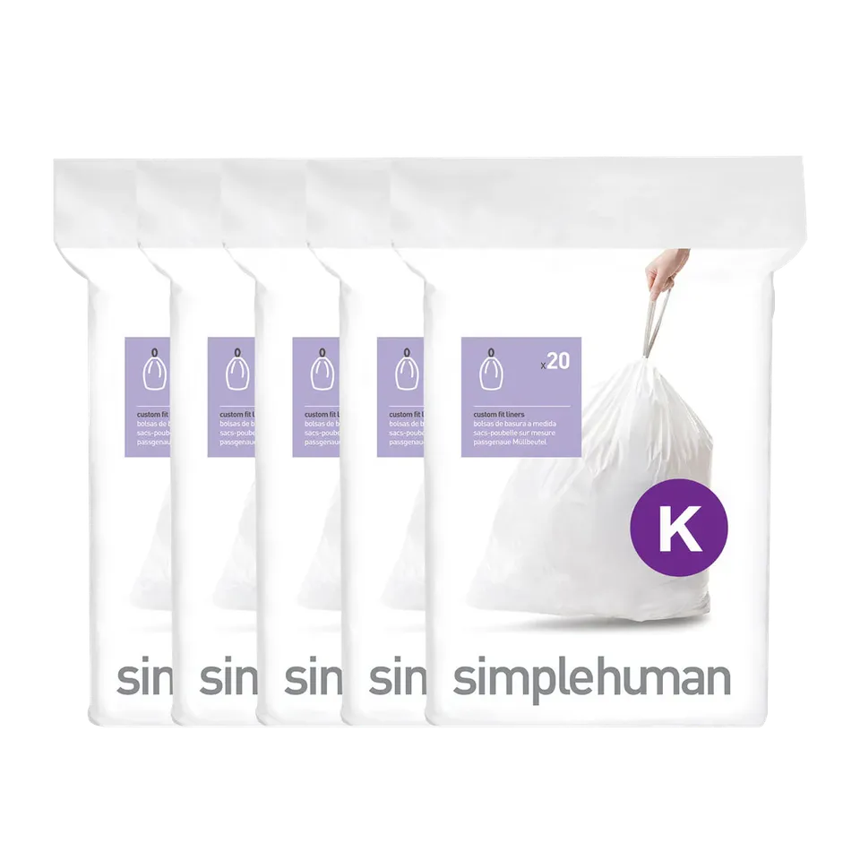 simplehuman-code-k-custom-fit-liners-sacchetti-su-misura-50-pcr-per-cestini-simp image 1