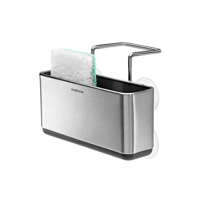 simplehuman-slim-sink-caddy-portasponga-da-lavello-sottile-con-ventole-e-gancio- image 1