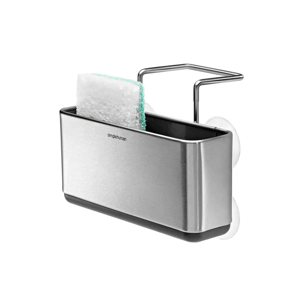 simplehuman-slim-sink-caddy-portasponga-da-lavello-sottile-con-ventole-e-gancio- image 1