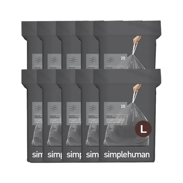 simplehuman-code-l-sacchetti-custom-fit-odorsorb-sacchi-per-pattumiera-su-misura image 1