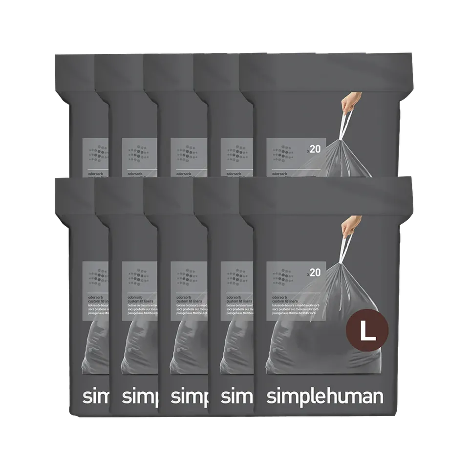simplehuman-code-l-sacchetti-custom-fit-odorsorb-sacchi-per-pattumiera-su-misura image 1