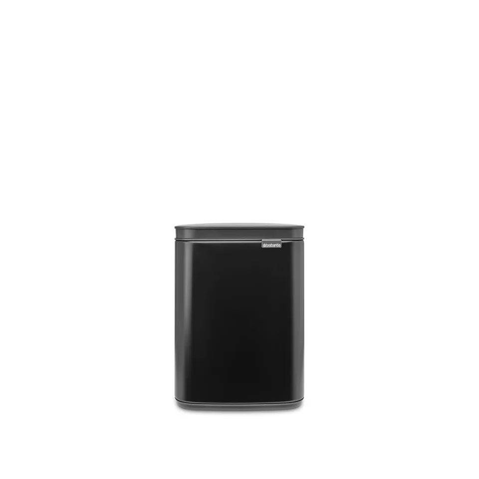 brabantia-pattumiera-bo-4l-matt-black-appendibile-a-parete-coperchio-soft-close- image 1