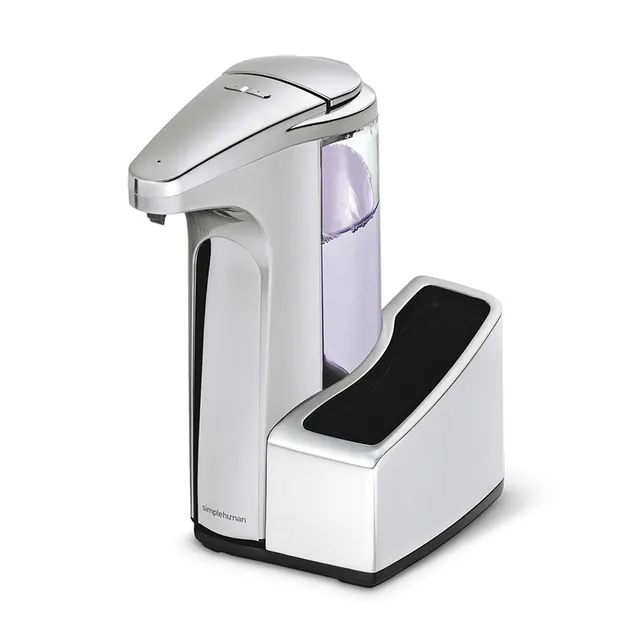 simplehuman-dispenser-sapone-sensorizzato-13-fl-oz-con-caddy-portaspugna-rimovib image 1