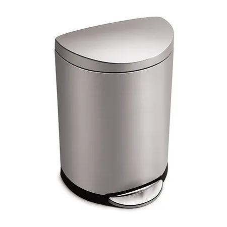 simplehuman-50l-semi-round-step-can-cestino-a-pedale-semicircolare-in-acciaio-co image 1