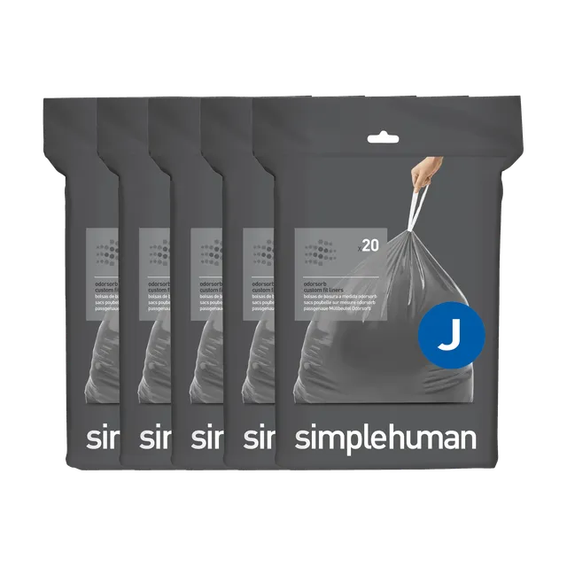 simplehuman-code-j-custom-fit-liners-odorsorb-sacchetti-anti-odore-su-misura-per image 1