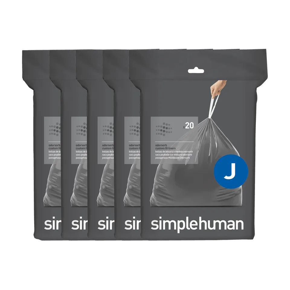 simplehuman-code-j-custom-fit-liners-odorsorb-sacchetti-anti-odore-su-misura-per image 1
