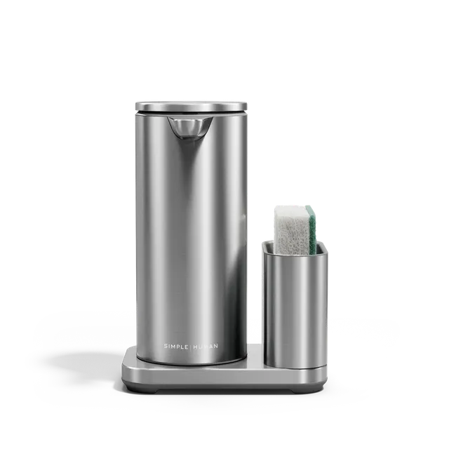 simplehuman-14-oz-sensor-pump-dish-dispenser-sapone-touch-free-con-portasponge-i image 1