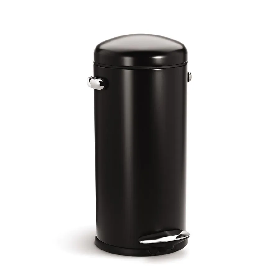 simplehuman-30l-round-retro-step-trash-can-pattumiera-a-pedale-tonda-in-stile-re image 1